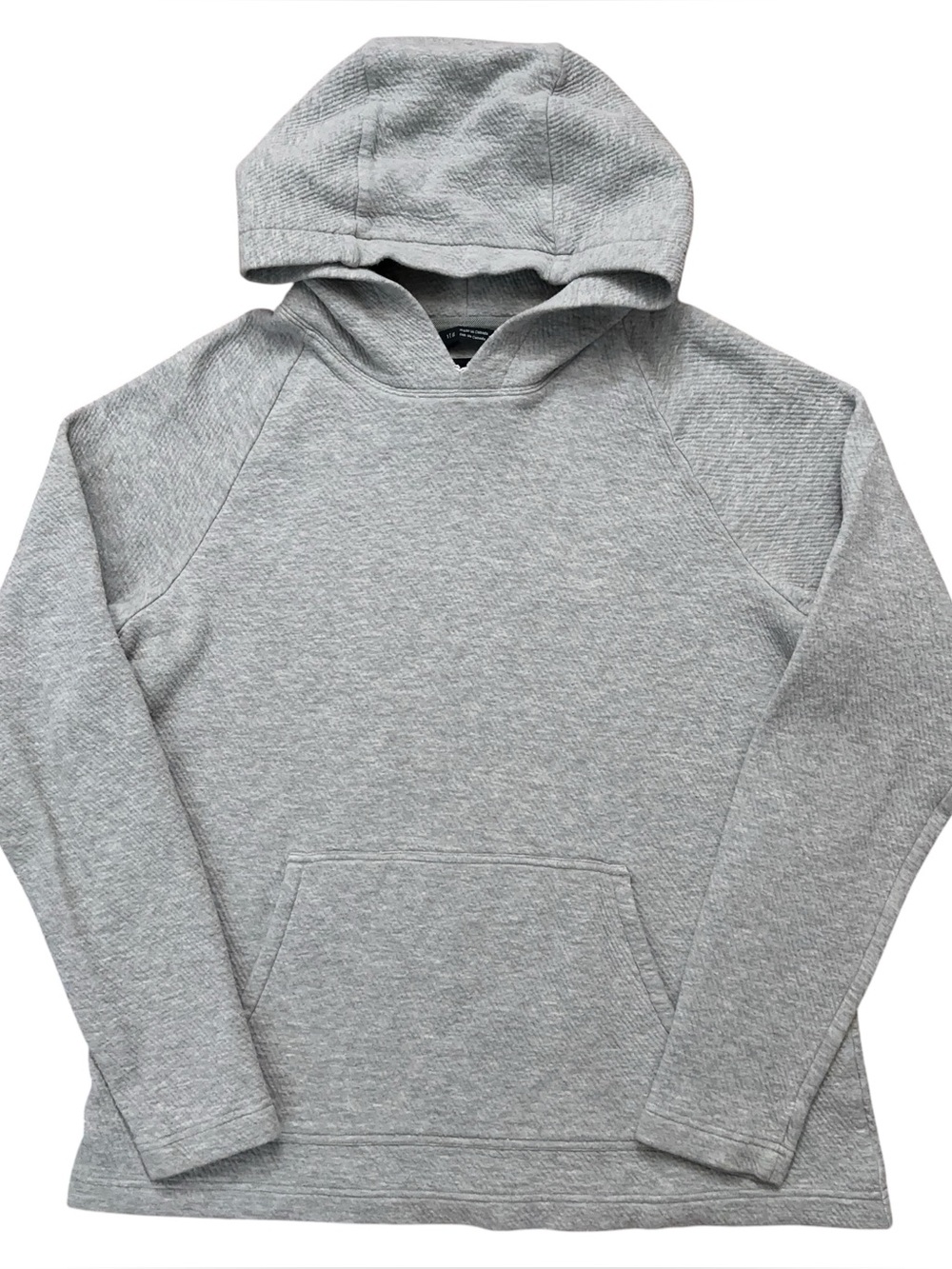 Wings+Horns Sweatshirt Mens Size L Pullover Hoodie Jacket Textured Knit Gray